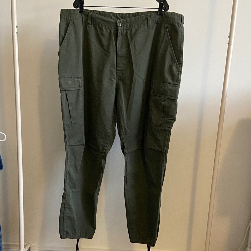 Authentic Vintage Fatigue Pants Army Green 100% Cotton XXL
